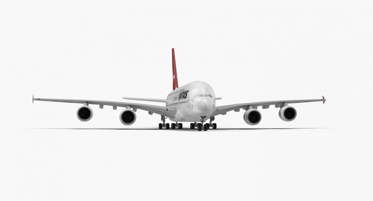 3D Airbus A380-1000 Qantas model